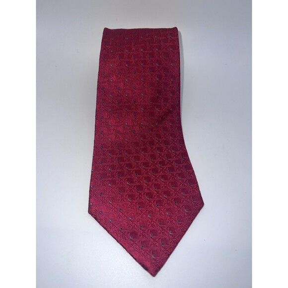 Christian Dior Paris Tie Vintage Patterned Silk Made In France Red Size 57/3.5in - Picture 1 of 6